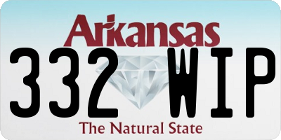 AR license plate 332WIP
