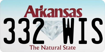AR license plate 332WIS