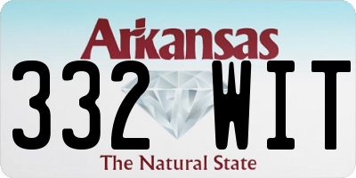 AR license plate 332WIT