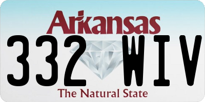 AR license plate 332WIV