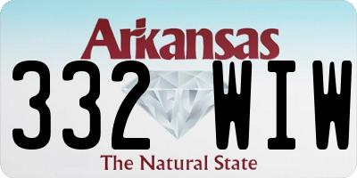 AR license plate 332WIW