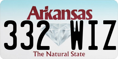AR license plate 332WIZ