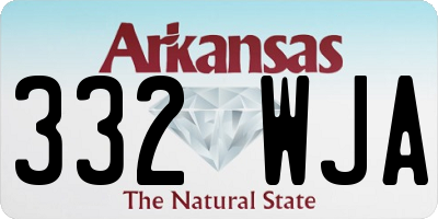 AR license plate 332WJA