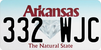 AR license plate 332WJC