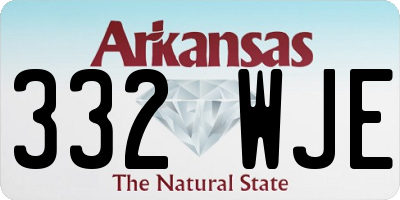 AR license plate 332WJE