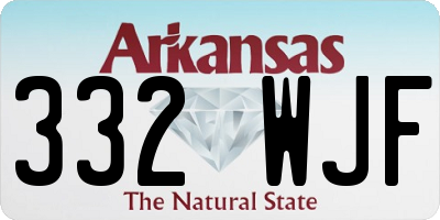 AR license plate 332WJF