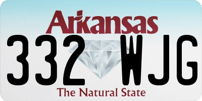 AR license plate 332WJG