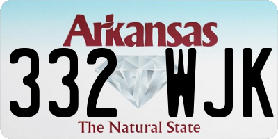 AR license plate 332WJK