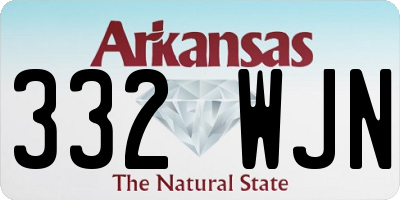 AR license plate 332WJN