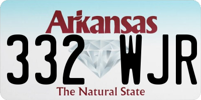 AR license plate 332WJR