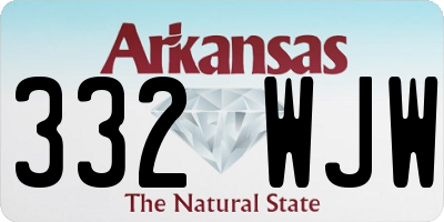 AR license plate 332WJW