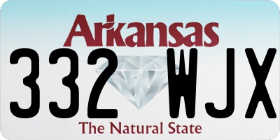 AR license plate 332WJX
