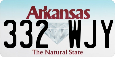 AR license plate 332WJY