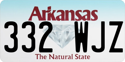 AR license plate 332WJZ