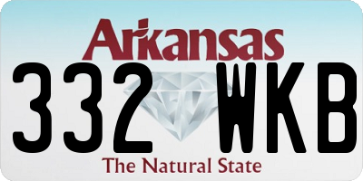 AR license plate 332WKB