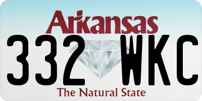 AR license plate 332WKC