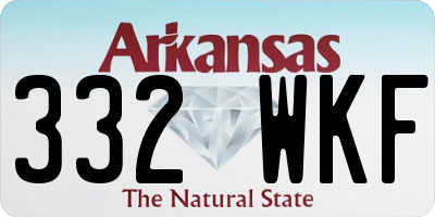 AR license plate 332WKF
