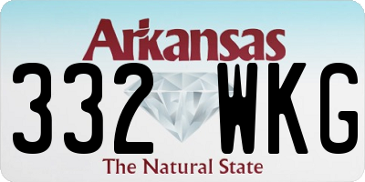 AR license plate 332WKG