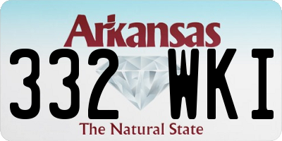 AR license plate 332WKI