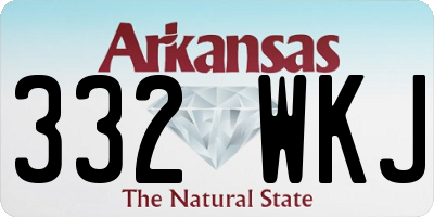 AR license plate 332WKJ