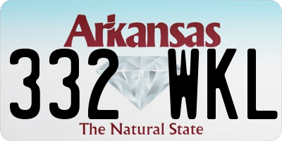 AR license plate 332WKL