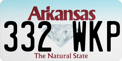 AR license plate 332WKP