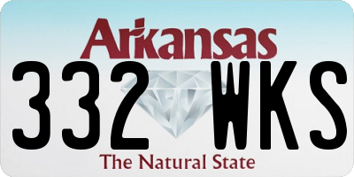 AR license plate 332WKS