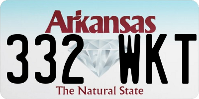 AR license plate 332WKT