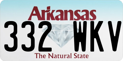 AR license plate 332WKV