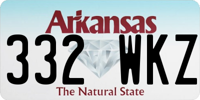 AR license plate 332WKZ