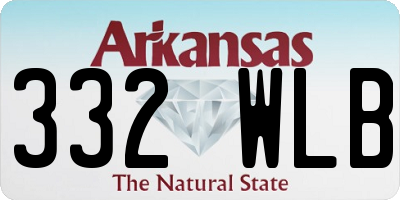 AR license plate 332WLB