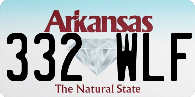 AR license plate 332WLF