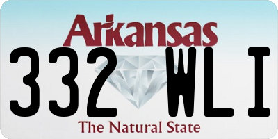 AR license plate 332WLI