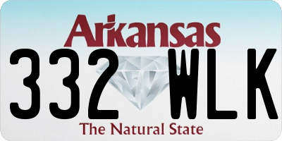 AR license plate 332WLK
