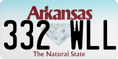 AR license plate 332WLL