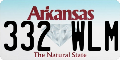 AR license plate 332WLM