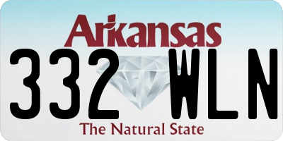 AR license plate 332WLN