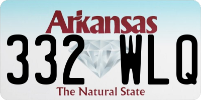 AR license plate 332WLQ