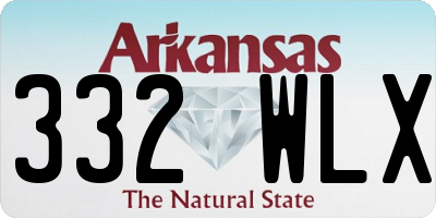 AR license plate 332WLX
