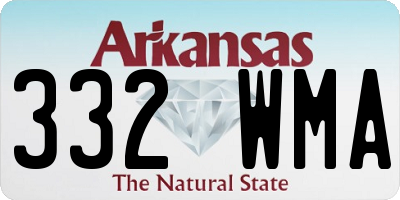 AR license plate 332WMA