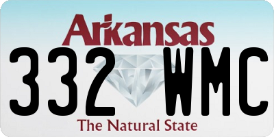 AR license plate 332WMC
