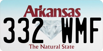 AR license plate 332WMF
