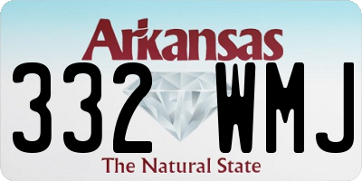 AR license plate 332WMJ
