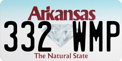 AR license plate 332WMP