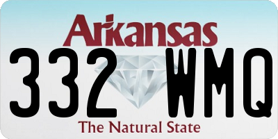 AR license plate 332WMQ