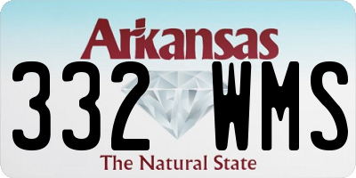 AR license plate 332WMS