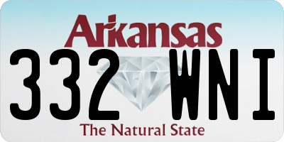 AR license plate 332WNI