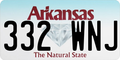AR license plate 332WNJ