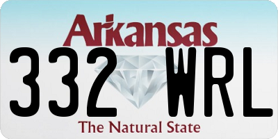 AR license plate 332WRL