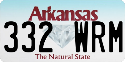 AR license plate 332WRM